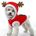 thumbnail image 4 of Dog Navidad Sudadera Capucha para Ropa Masa Alce Pequeños Cachorros, 4 of 9