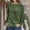 Army Green, variant on AXXD Basic Blouses for Women Business Casual Summer 2024 Trendy Pullover Round Neck Solid Long Sleeve Casual Shirt Blouse Tops