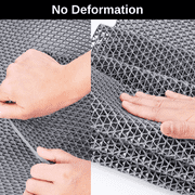 IAJXWI 16.4' x 3' Drainage Mat, Non-Slip Commercial Pool Mats, Drainage Outdoor Rug for Bathroom, Kitchen, Garden, Balcony, Wet Areas, Gray
