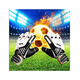 thumbnail image 2 of Guantes De Portero Fútbol Antideslizante Talla 9 Belug Blanco, Dorado, 2 of 5