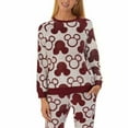 thumbnail image 3 of Disney Ladies' Mickey Mouse Fleece 2-Piece Pajama Set, Red Small, 3 of 4
