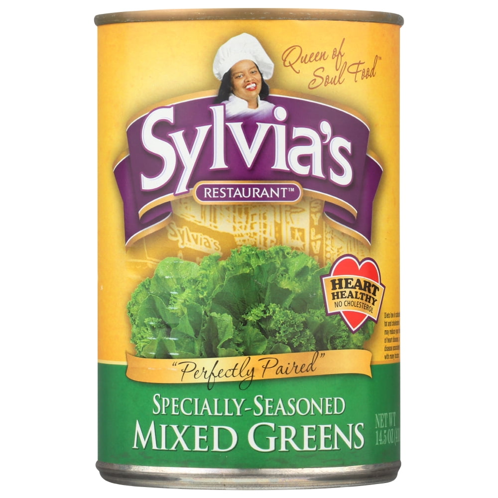 Sylvia'S Mixed Greens, SpeciallySeasoned, 14.5 Oz.