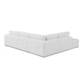 thumbnail image 3 of White Deco Tufted Italian Leather Modular L Shape Two Piece Corner Sectional, 3 of 8