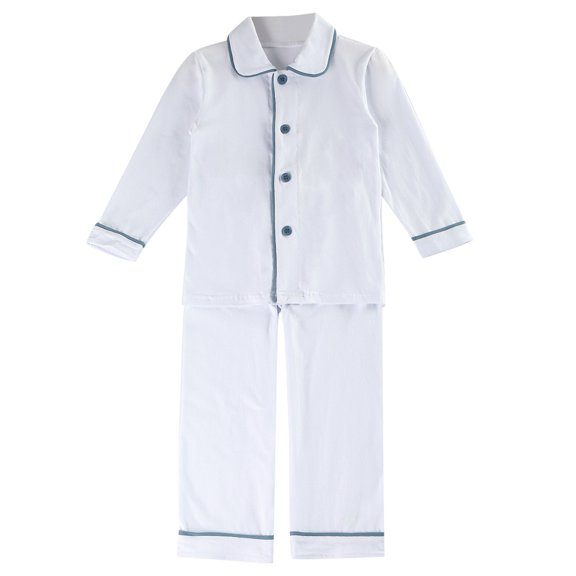 YunPes Boys Loungewear Sets Button Down Long Sleeve Collared Shirts Loose Pants Teen Kids Matching Outfits 2 Piece