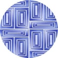 thumbnail image 1 of Ahgly Company Indoor Round Patterned Blue Angel Blue Area Rugs, 5' Round, 1 of 1