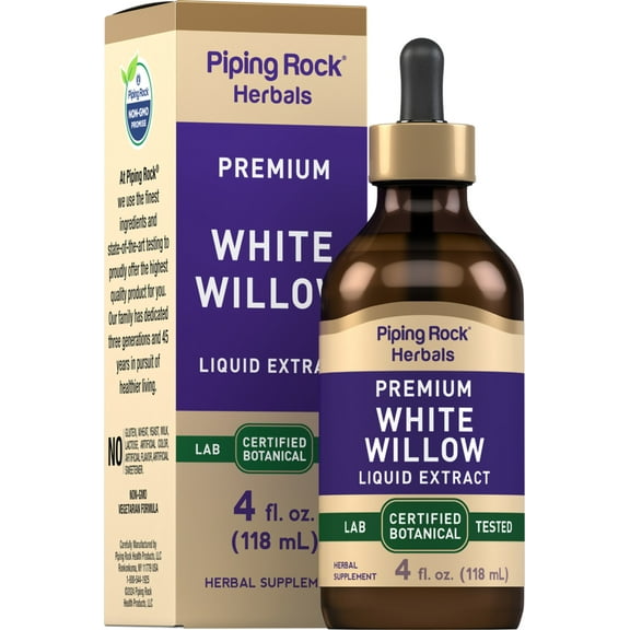 White Willow Bark Tincture | 4 Fl Oz | Premium Liquid Extract for Men and Women | by Piping Rock