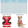 thumbnail image 5 of Arnés y correa para el pecho, juego de arnés y correa para el pecho de malla suave ajustable antiescape para gatos pequeños y cachorros, chaleco para gatos mediano (talla L, rojo), 5 of 5