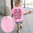 thumbnail image 2 of NOLDARES Girls Short Sleeve T Shirts Athletic Crewneck Basic Tees for Kids(Pink,2-3 Years), 2 of 6