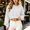 White, variant on Women Cropped Drawstring Hooded Sweatshirt Long Sleeve Loose Pullover Crop Hoodie Casual Sport Tops for Spring Autumn Streetwear White