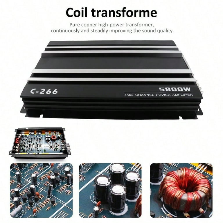 12V Car Amplifier] KUERL 4 Channel AB Class 12V Car Amplifier 