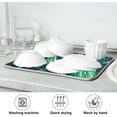 thumbnail image 7 of Tropical Leaf Pineapple Dish Drying Mat for Kitchen Counter, Ultra Absorbent Reversible Microfiber Dishes Drying Rack Pad Heat-resistant Mats 16x18in, 7 of 7