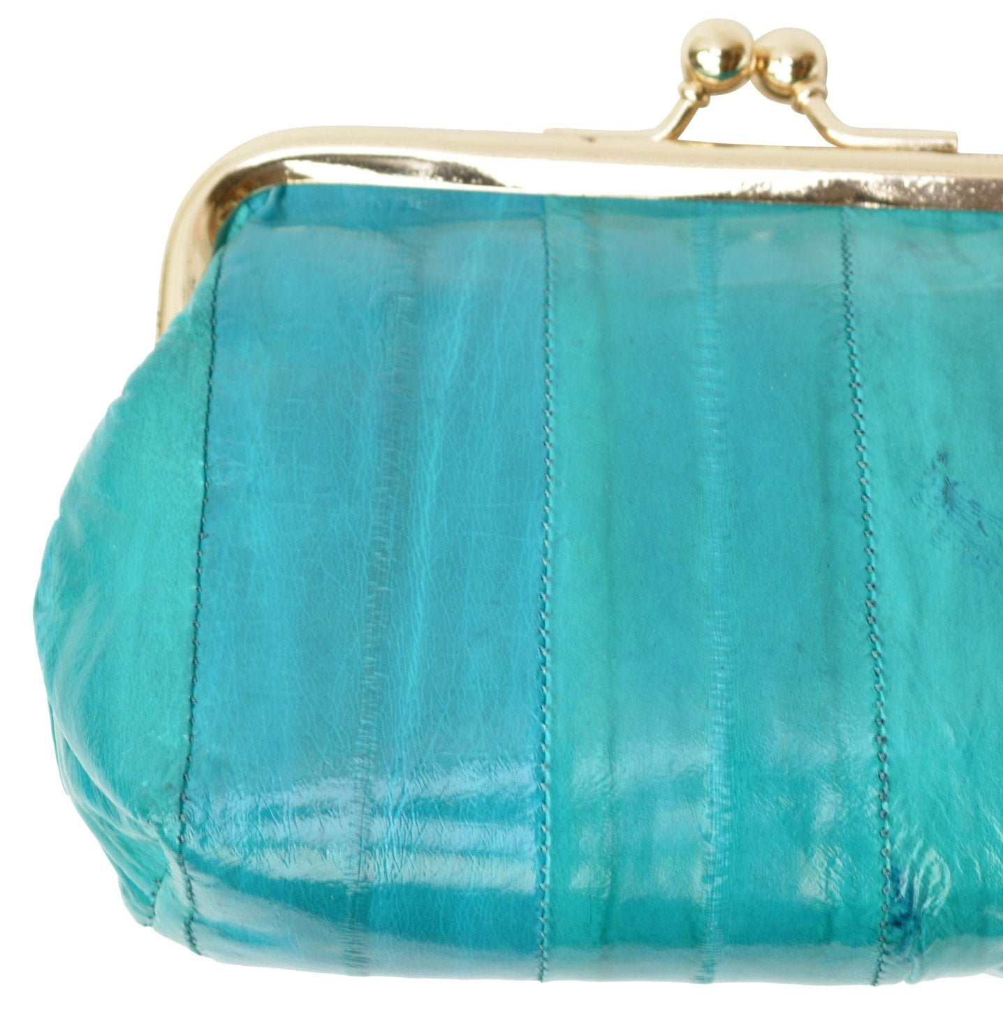 Womens Leather Kiss Lock Double-Sided Smell Of The Sea Coin Purse Wallets