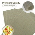 thumbnail image 5 of VCVCOO Placemats Set of 6 - Easy Clean Woven Vinyl Placemats for Dining Table, Indoor/Outdoor Place Mats, Washable PVC Table Mats Green, 5 of 12