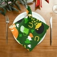 thumbnail image 5 of Coolnut St. Patrick's Day Gnome Cloth Napkins Set of 4, Reusable Washable Polyester Dinner Table Napkins for Family, Weddings, Parties, Home Decor, 20 x 20 Inch Washcloth Gift, 5 of 7