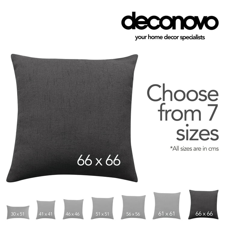 Deconovo Large Throw Pillow Covers for Halloween 26 x 26 inch Burlap Cushion  Covers Faux Linen Pillowcase for Sofa Bed Pillow Pastel Purple Set of 2 