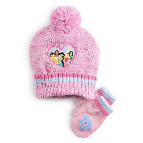 Disney Princess Girls Hat & Mittens Set
