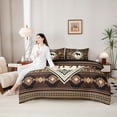 thumbnail image 5 of Manfei Brown Check Pine 7-Piece King Bedding,Vintage Moose Grid King Bed in a Bag,Black Reversible, 5 of 7