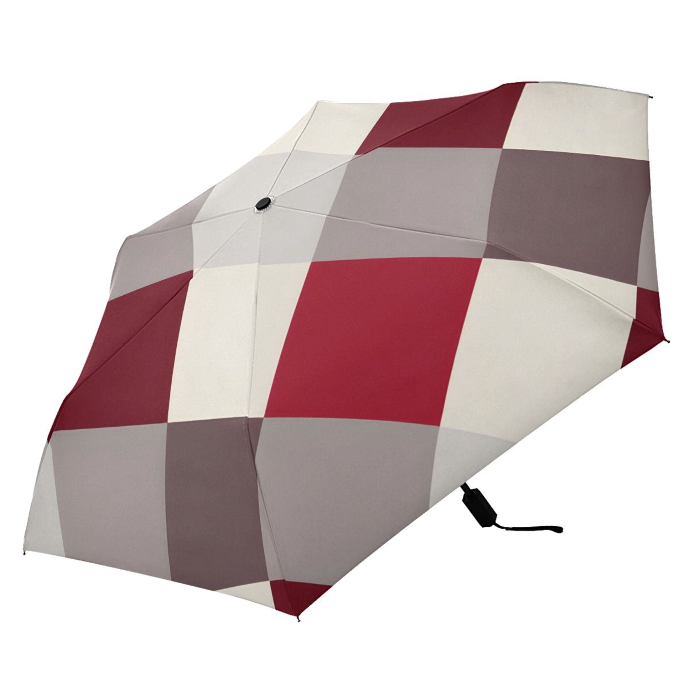 ALAZA Checkered Grid Pattern UPF 50+ Compact Folding Umbrella for Rain Travel Umbrella Packable