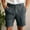 02 Gray, variant on Awdenio Mens Shorts Casual Summer High Waist Linen Shorts Zippered Wrap Hem Wide Leg Shorts with Pockets