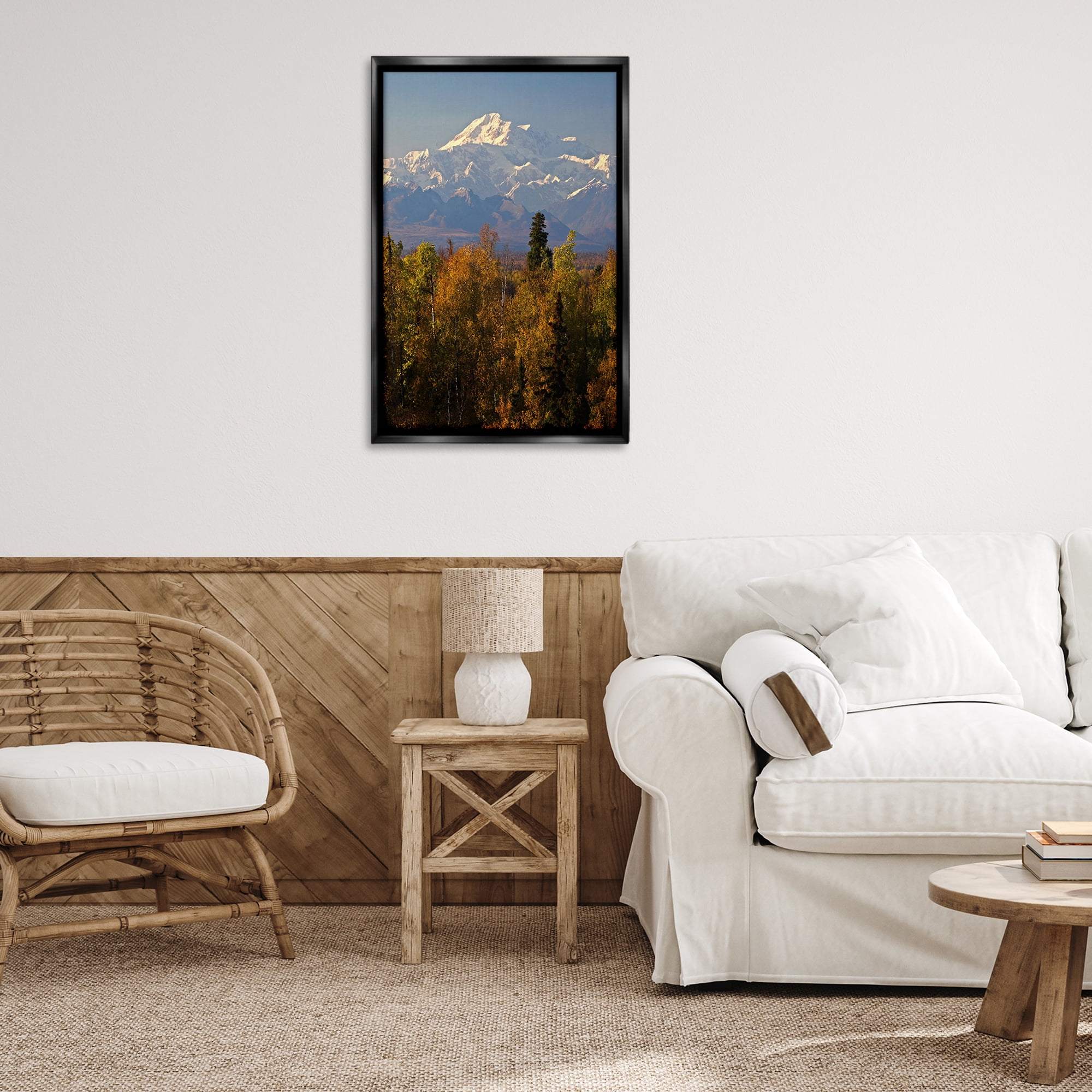 Stupell Industries Danali Autumn Landscape Landscape & Nature Photography Black Floater Framed Canvas Art Print Wall Art, 21 x 31