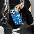 thumbnail image 5 of Compatible with iPhone 15 Pro Cute Case with 3D Bear Art Pattern,Shockproof Matte Soft-Touch Skin-Friendly Cover, Blue, 5 of 8