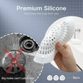 thumbnail image 4 of Shower Drain Cover Bathtub Hair Catcher Stopper Drain Strainers for Kitchen Sink Bathroom Tub 3 Pack White, 4 of 5