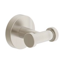 Dia Wall-Mounted Double Robe Hook in Satin Nickel