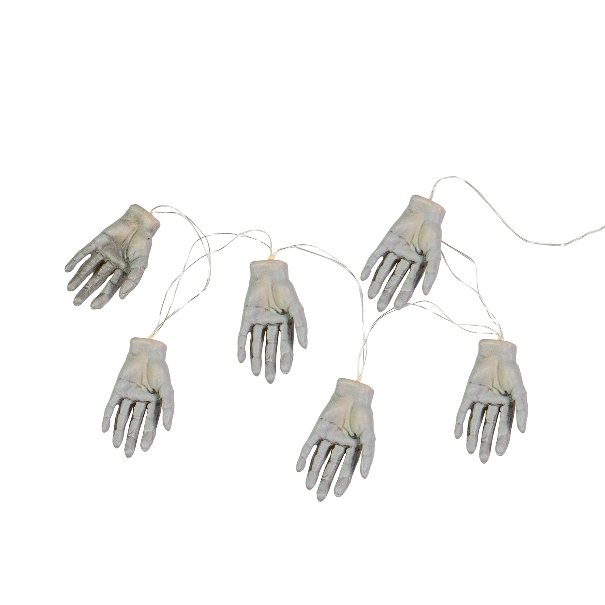Set of 6 Skeleton Hands Halloween Light Set