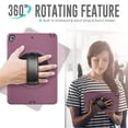 thumbnail image 6 of SaniMore for iPad 10.2" (9th/8th/7th Generation, 2021/2020/2019) Case, 3 Layers Multi-Functional Cover with 360° Rotation Hand Strap & Kickstand Pencil Holder Full Body Protective Shell, Winered, 6 of 7