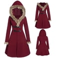 thumbnail image 2 of Moda mujer cárdigan sólido botón otoño abrigo con capucha blusa delgada prendas de vestir Pompotops qwe18952, 2 of 8