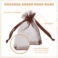 thumbnail image 3 of Uxcell Organza Bags, Favor Pouches Sheer Drawstring Mesh Bag for Gift Jewelry Christmas Wedding Festival Party Candy Brown 2 in  3 in, 3 of 7