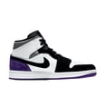 thumbnail image 2 of Nike Air Jordan 1 Mid SE White / Court Purple-Black  852542-105 Men's Size 8, 2 of 4