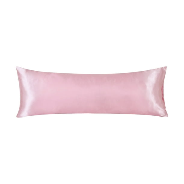 Numerosas fundas de almohada de seda satinada Funda de almohada de seda satinada adecuada para cabello y piel Tamaño estándar 51x137cm Con cremallera oculta Suave transpirable vidrioso y fresco