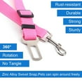 thumbnail image 4 of Car safety buckle dog retractable safety rope pet traction belt - Pink, 4 of 6