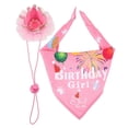 thumbnail image 2 of Here's a polished and engaging product description based on your input:\n\n \n\n**2pcs Dog Birthday Costume Set – Pink Birthday Crown Hat & Scarf for, 2 of 5