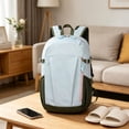 thumbnail image 5 of Hyknon Travel Backpack for Women Men, Large Capacity Lightweight Hiking Backpack, Minimalist Daily Leisure Sports Bag, Color Blocking Casual Bag, Daily Daypack for Camping Outdoor Activities, Blue, 5 of 8