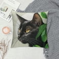 thumbnail image 2 of Qinduosi  Black Cat and Watercolor Flower Farmhouse Pillow Cover  Decorative Square Throw Pillow Cover for Sofa Couch Decoration White, 2 of 5