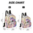 thumbnail image 3 of JIALIOU Mini Backpack Purse for Women Quilted Casual Daypack Small Travel Shoulder Bag, Colorful Cute Unicorn and Flower, 3 of 7