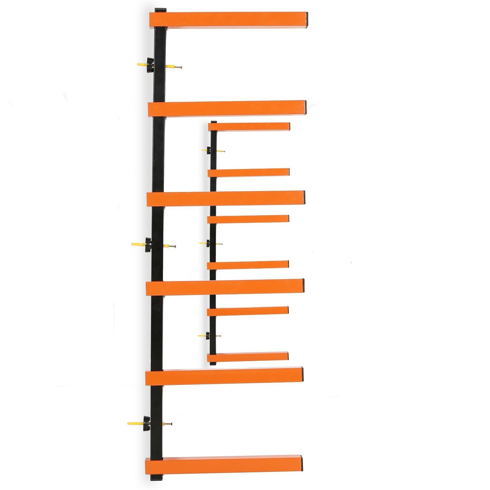 Utility Racks Lumber Storage Rack Board Basement Storage Wall Mounted Rack Max 600 Lb Steel With 6 Level Wall Mount Indoor Outdoor 2 Pack Home Kitchen