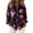 Dark Purple, variant on Women's Halloween Printed Long Sleeve Button Down Shirt Casual Fit Collared Top Blouse with Cute Witch Cat & Crescent Moon Print Lightweight Breathable for Halloween Party Costume Black S