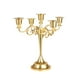 thumbnail image 1 of Candelabros de tres brazos para eventos especiales, elegantes candelabros de metal dorado, regalo ideal para bodas, 1 of 3