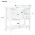 thumbnail image 4 of 36 Inch Modern Console Table with 2 Storage Drawers and Open Bottom Shelf, Wood Storage Cabinet Side Table for Entryway Hallway and Living Room, Green, 36''x13.9''x34.3'', 4 of 7
