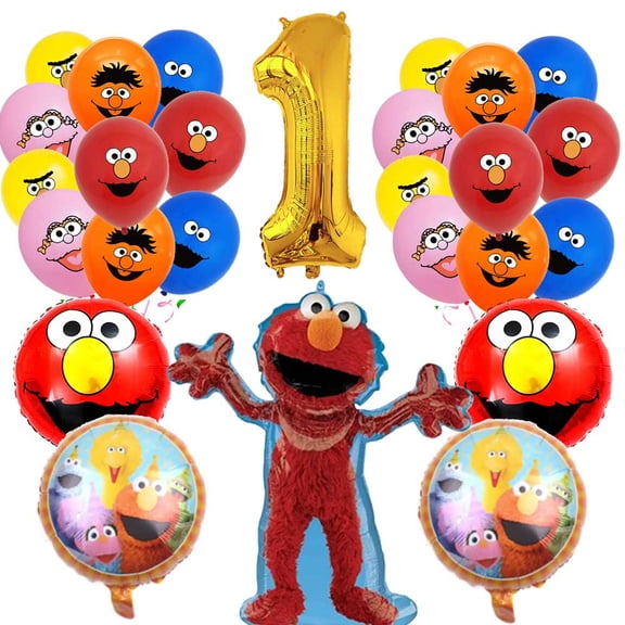 Sesame Street Balloons Party Supplies 1st Big Number Decorations Decor Kit Birthday