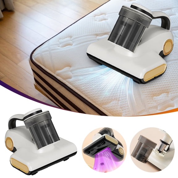 Wireless Handheld UV Light Vacuum Cleaner - High Suction for Beds, Sofas, Couches & Carpets, Portable Cordless Dust Mite Remover with UV Sanitizing Function