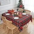 thumbnail image 2 of VEDECHIC Red Green Buffalo Plaid Christmas Tablecloth 60 x120 Inch Rectangle Table Cloth - Oblong Polyester Fabric Table Cover Washable Reusable Water Resistant for Xmas Party Kitchen Decorations, 2 of 6