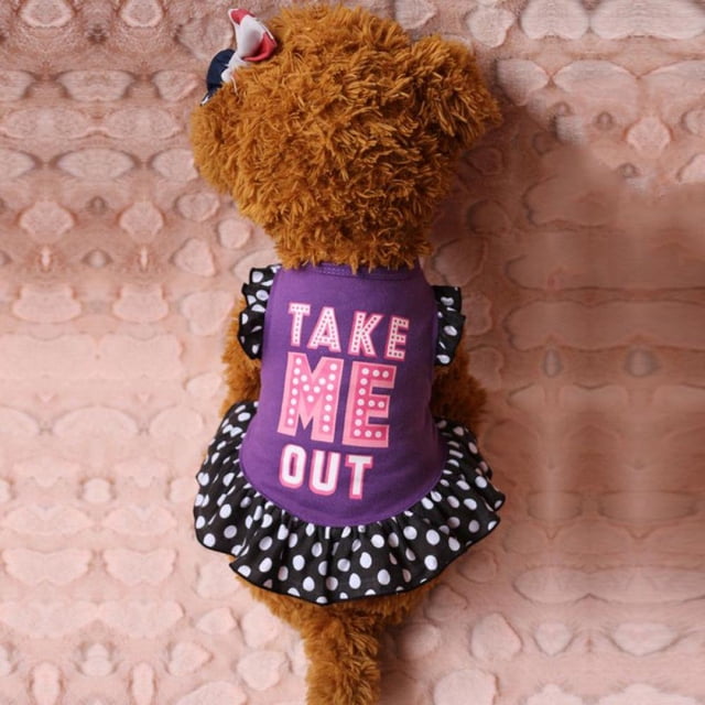 Chien de Compagnie Fille Polka Dot Princesse Robe Bowknot Sans Manches Tutu Robes Chiot Mariage Valentine Robe Vêtements