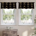 thumbnail image 2 of LALILO Kitchen Curtain Valance Jack Lantern Pumpkin Rod Pocket Window Curtain 52"x 18" Set of 2, 2 of 7