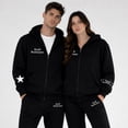 thumbnail image 2 of Senior 2026 Graduation Outfit Set, Unisex Zip Up Hoodie and Sweatpants, Star Design, Soft Fleece Tracksuit, Black, 2 of 5