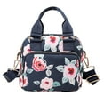 thumbnail image 3 of ibiyuan Womens Tote Bag Floral Print Nylon Adjustable Strap Crossbody Messenger Shoulder Bag for Women, Casual Travel Daily Handbag Grandma Gifts, 3 of 6