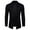 Black, variant on IROINNID Men's Long Sleeve Blazer Turndown Lapel Mid-Length Jacket Solid Color Loose No Pockets Cardigan Turndown Shawl Loose Slim Fit Jacket